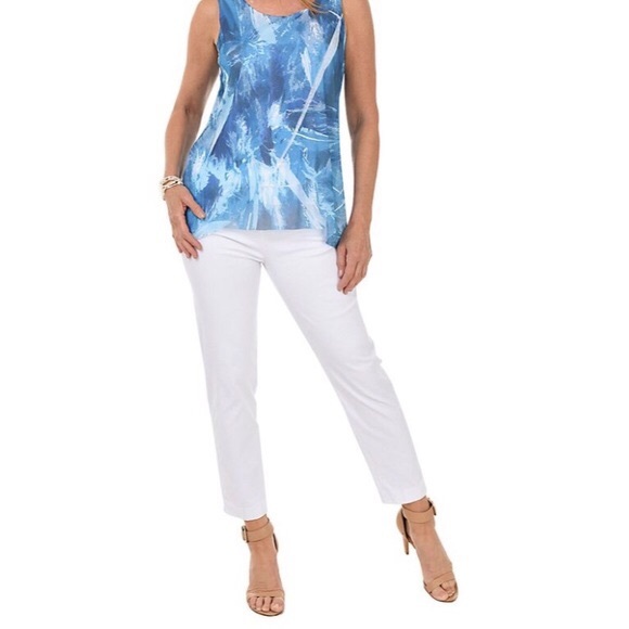 Zac & Rachel Pants - Zac & Rachel Ultimate Pull on Crop Pant White 10